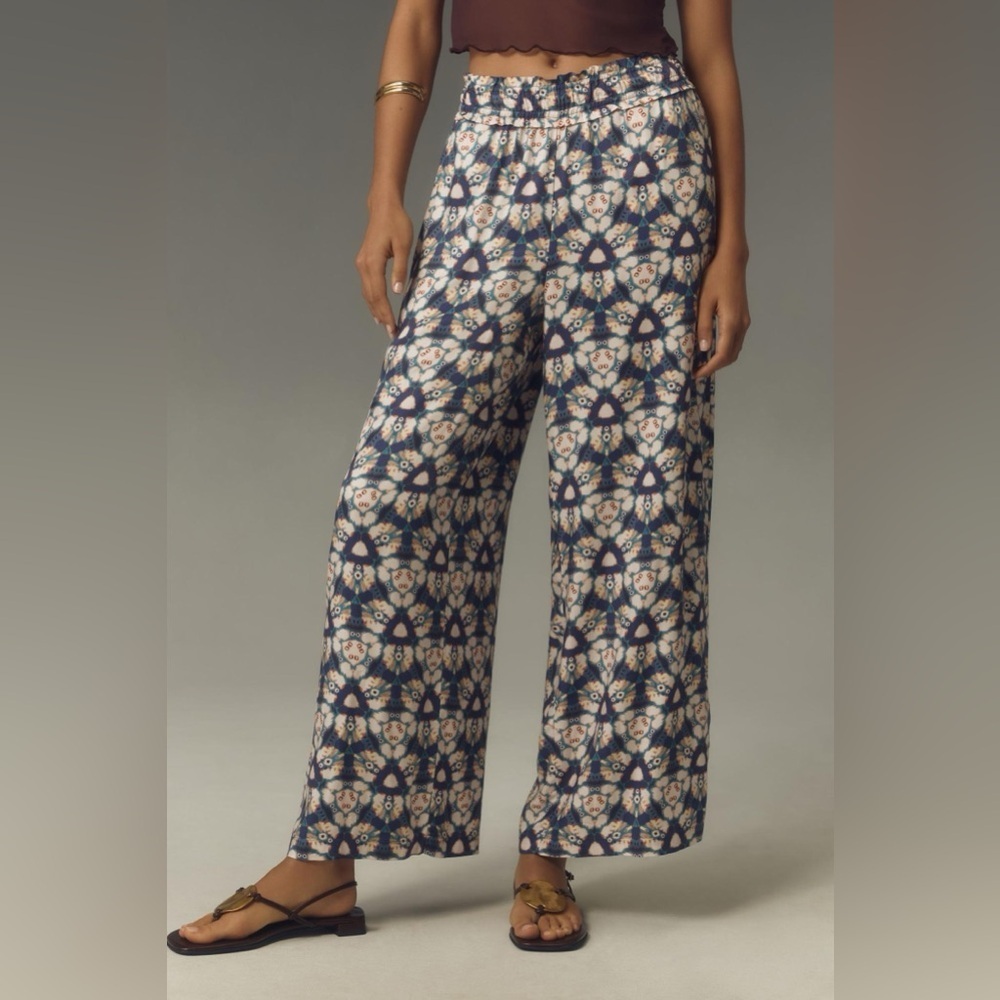 NWT Size M - By Anthropologie Wide-Leg Pull-On Pants - Picture 5 of 16